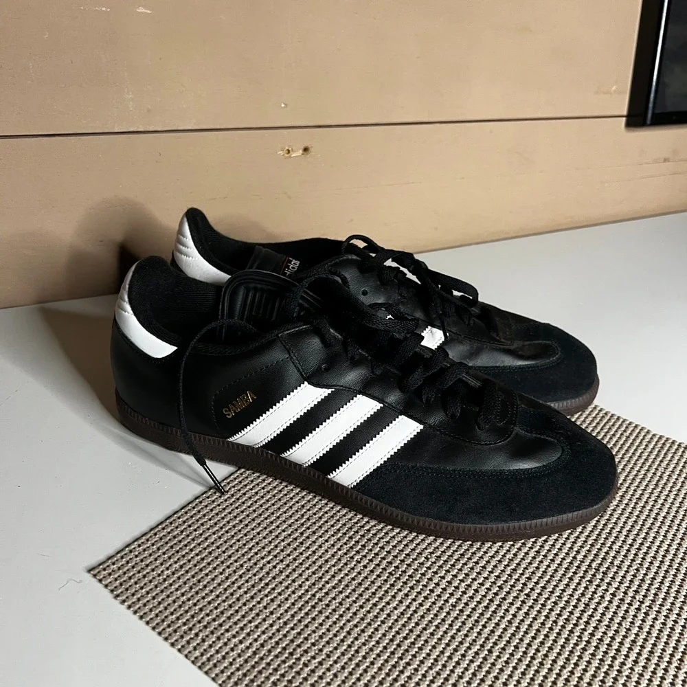 Adidas Samba Classic Mens Black White Gum Sole Sneakers 034563 Size 12